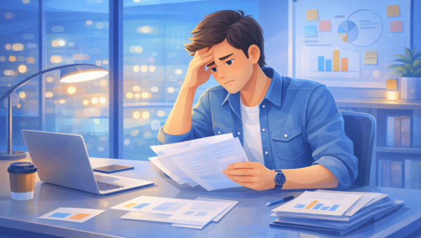 Empreendedor preocupado